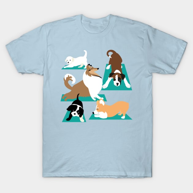 Yoga Dogs T-Shirt by HotPinkStudio.Me